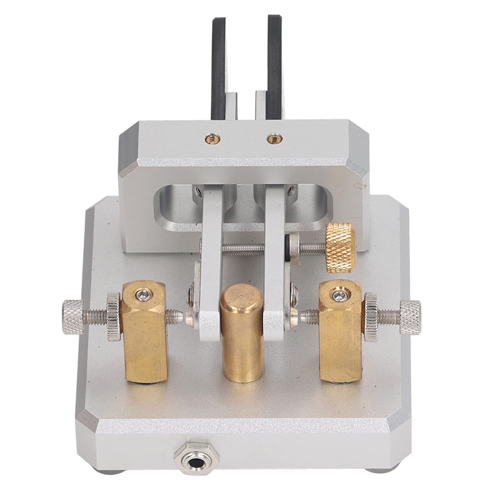 Automatic Morse Code Key, Double Paddle Stainless Steel Automatic Morse Radio Experiment for Training (Silver)