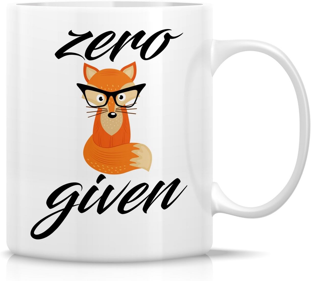 Retreez Funny Mug - Zero Fox Given 11 Oz Ceramic Coffee Mugs - Funny, Sarcasm, Sarcastic, Motivational, Inspirational birthday gifts for friends, coworkers, siblings, dad or mom.