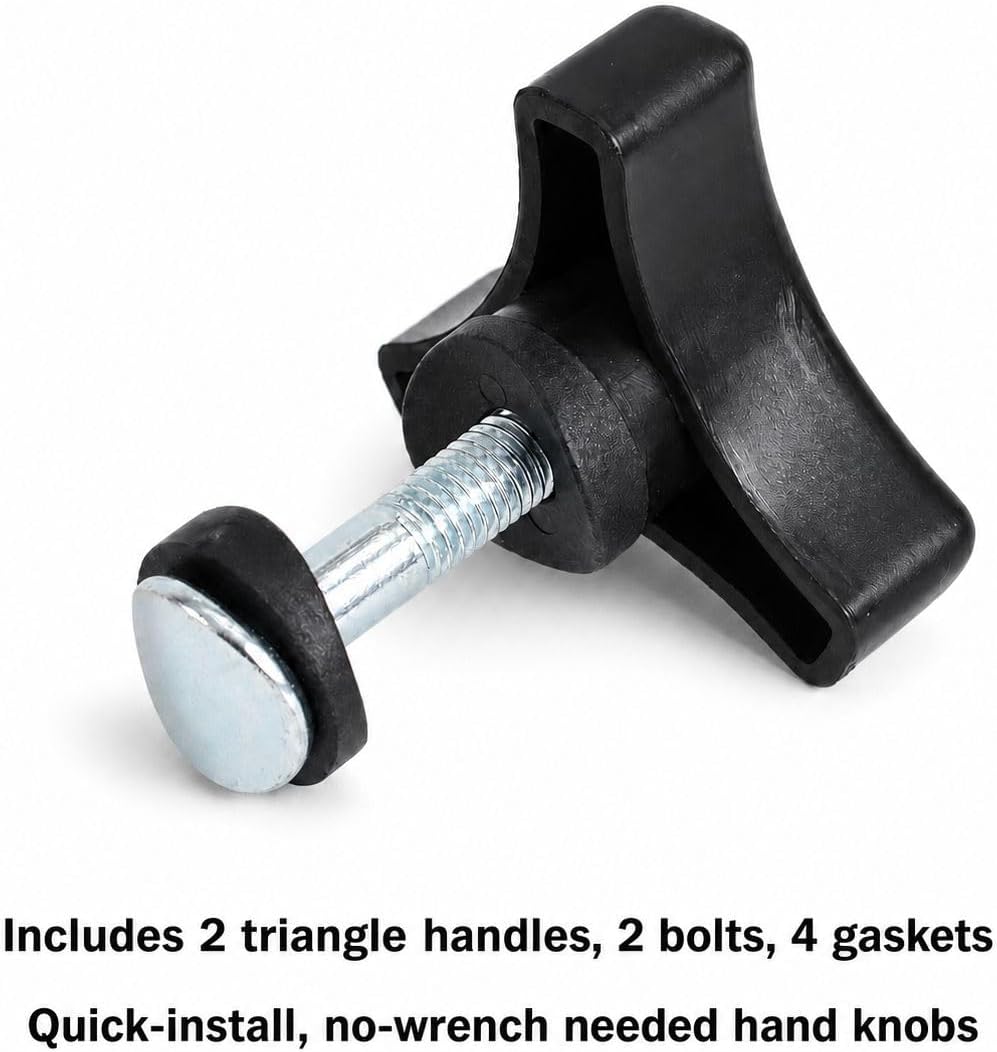 Lawn Mower Handle Knobs Nut Bolt Kit Triangular Handle Replacement 2 Sets