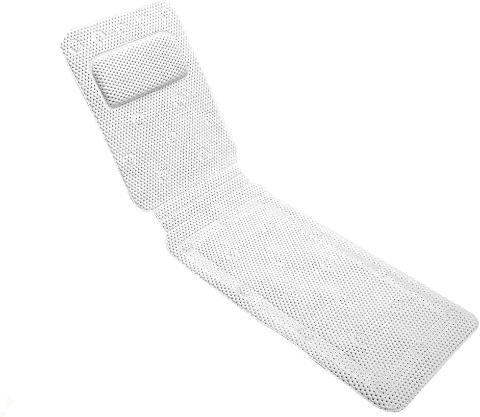 JinSuFull Body Bath Pillow Mat, 3D Air Mesh Bathtub Cushion Mattress, Quilted Air Bath Bed with Non-Slip Suction Cups, Bath Accessory (49 * 14inch / 125 * 36CM)