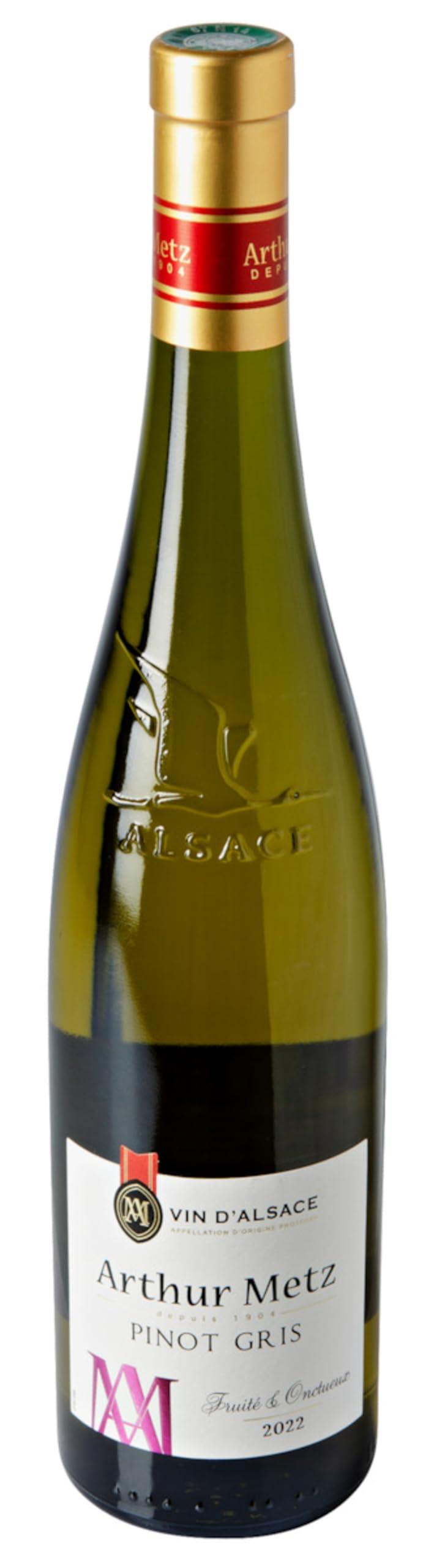 Arthur Metz - Weißwein Pinot Gris, aus dem Elsass, Halbtrocken (1 x 0.75 L)