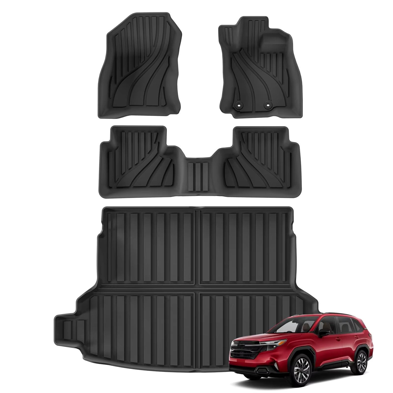 Tappetini Auto In TPE Impermeabili Per Subaru Forester 2025 – Set 4 Pezzi Per Bagagliaio, Antifango, Adatti A Guida A Sinistra (LHD)