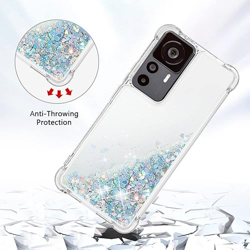 Miniatura 4 de Funda de silicona para Xiaomi 12T, Mi 12T Pro Funda Glitter Quicksand Liquid Soft TPU Lindo delgado a prueba de golpes Funda protectora transparente