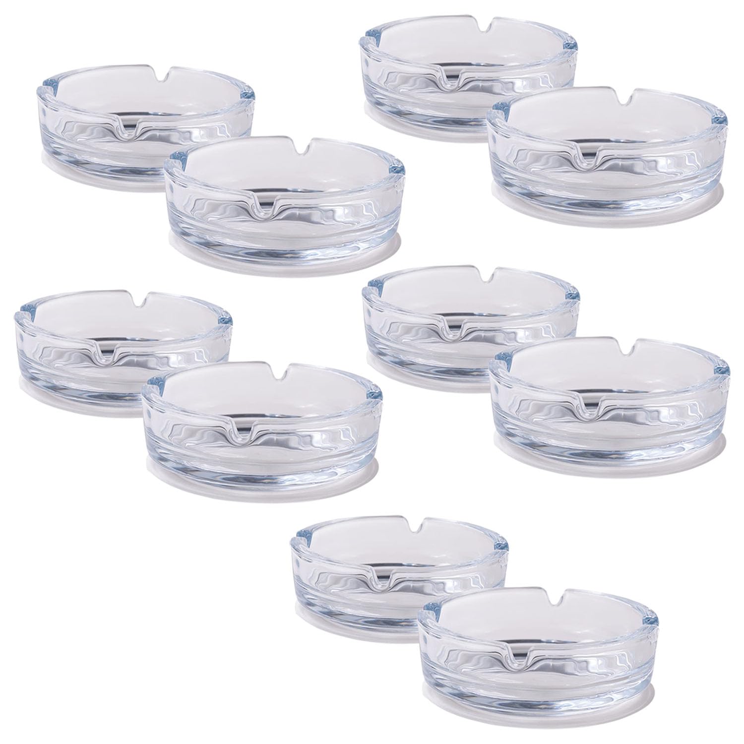 Kuber Industries Decorative Ash tray Stylish|Round Shape Pack of 10 (Transparent)-picture-12