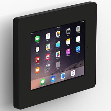 VidaMount Black Home Button Covered Enclosure and Tilting VESA Wall Mount [Bundle] Compatible with iPad 2/3/4