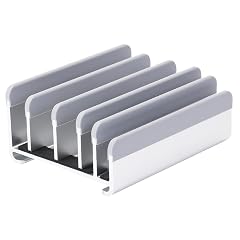 Elestoria 5- Slot Vertical Laptop Stand - Aluminum Laptop Stand Vertical for Desk - Adjustable Width 12-38mm Fits