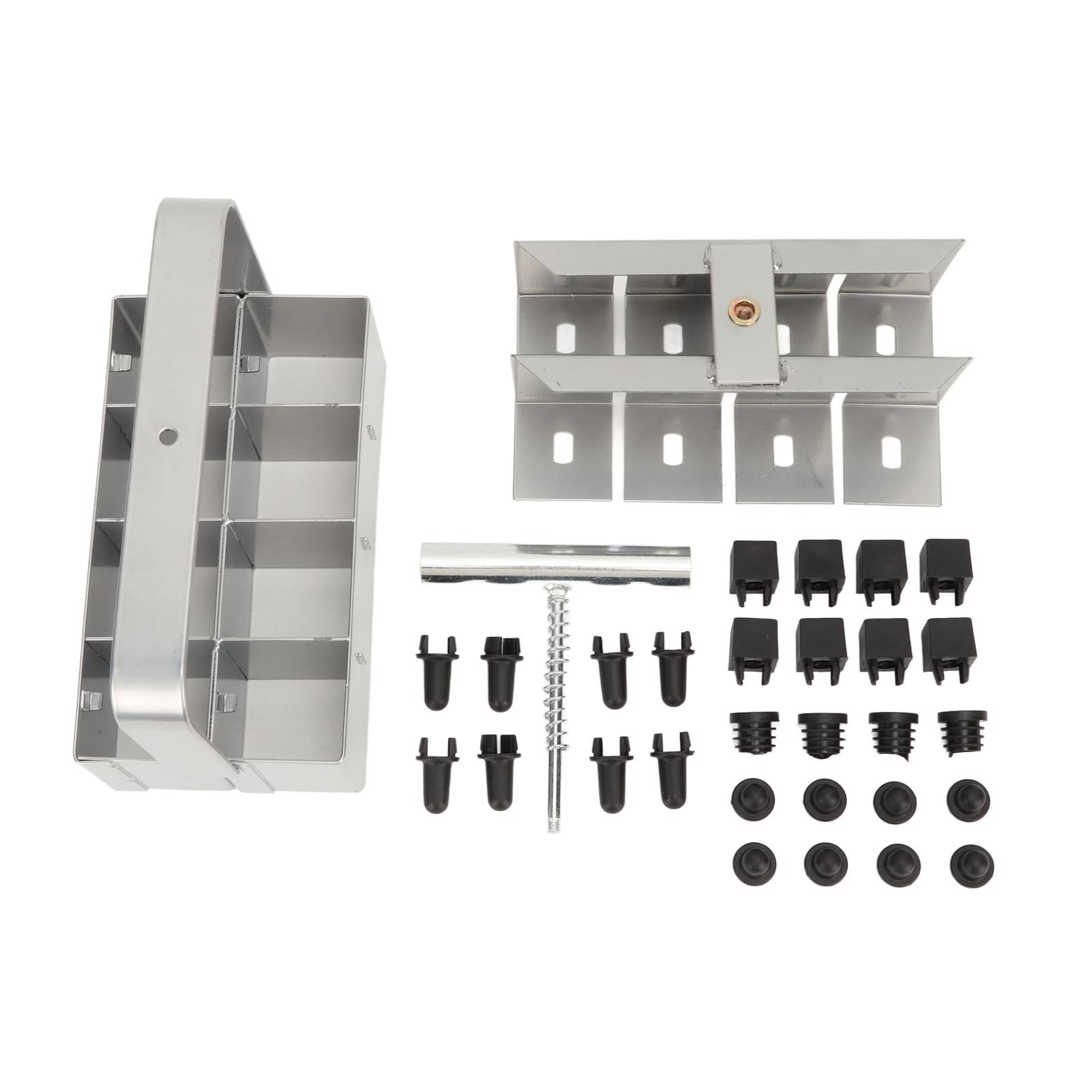 Omabeta Bloqueador de Suelo Manual de 8 Celdas, Herramienta Duradera para Inicio y Germinación de Semillas, Ideal para Jardineros, Hierro Galvanizado