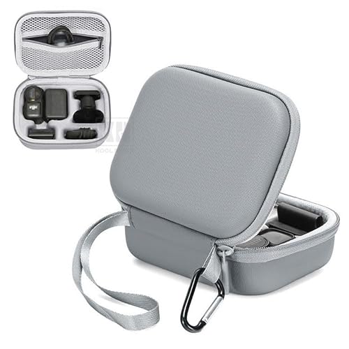 LUNBER-ARMOR・For DJI Osmo Nano ケース 型抜き カバー かばん 手提げ ポーチ ポータブル キャンバス調 カラビナ付き 硬質EVAポーチ 収納バッグ キャリングケース