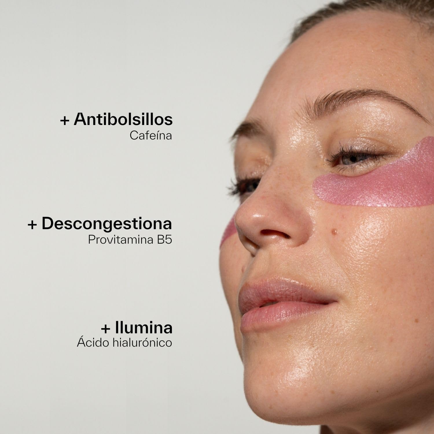 DAY+ | Parche Ojos Anti-Ojeras | Reduce las ojeras y las bolsas, Descongestiona y Tonifica el contorno de los ojos | Cafeína, Ácido Hialurónico | 97% de ingredientes naturales | Paquete de 6 pares