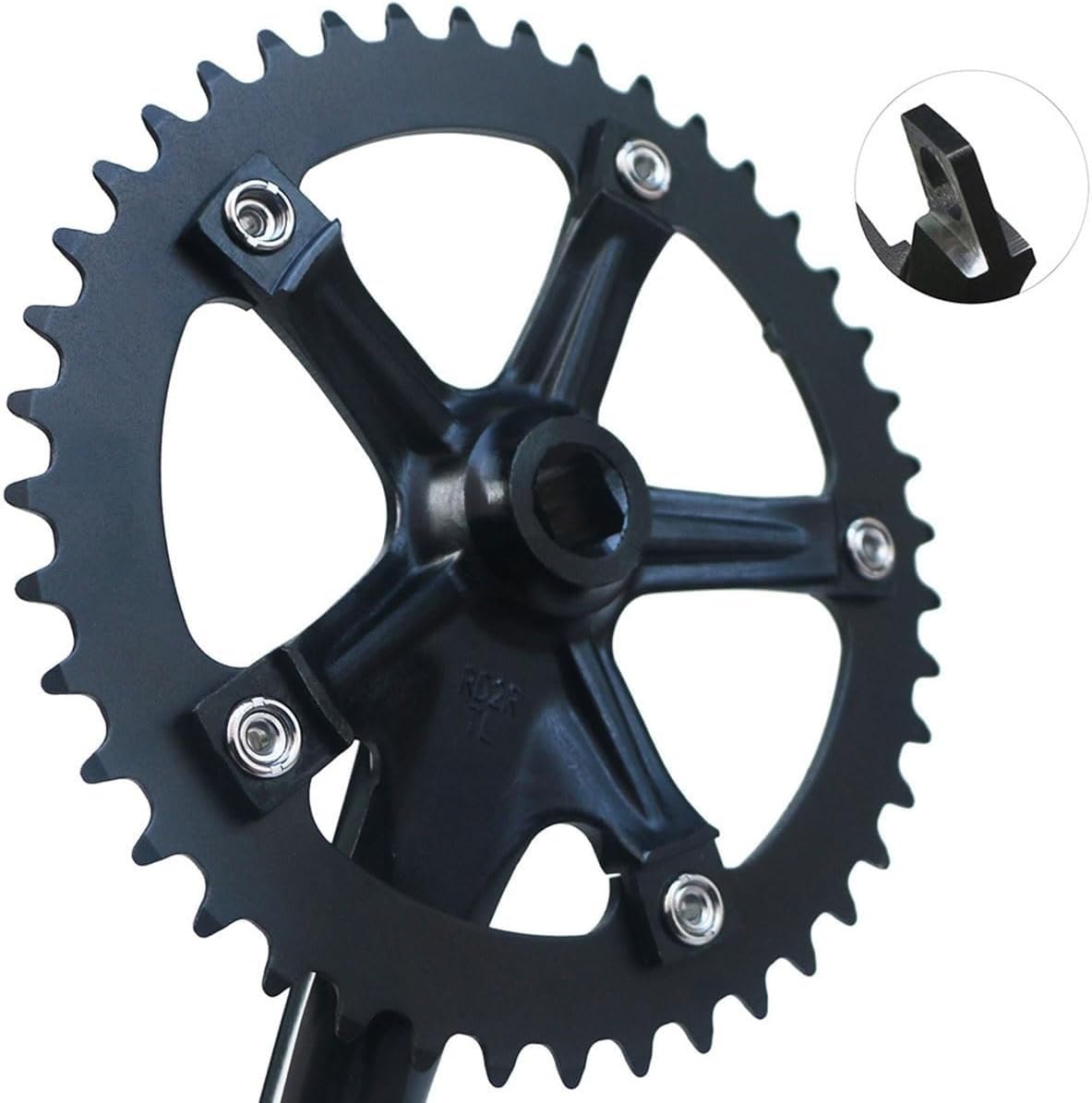 Pediva per Bicicletta, Set di pedivelle quadrate da 165 mm, Braccio della pedivella per Bici retrò e Vintage, Bici a Scatto Fisso a velocità Singola.