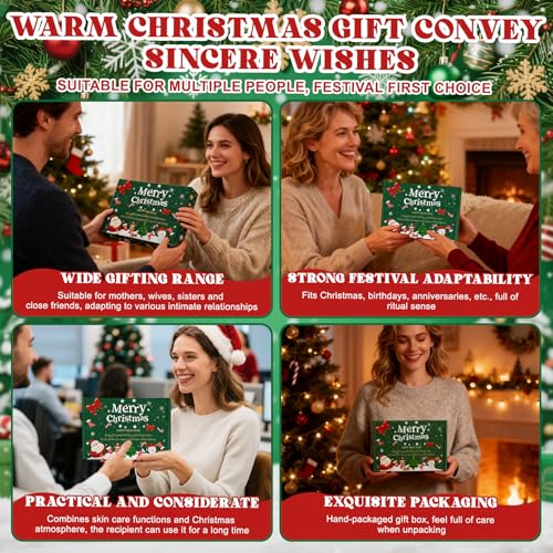 11 PCS Pamper Sets for Women Gifts, Christmas Present for Women, Christmas Gift for women with Candle christmas, Fluffy Socks, Essential Oils, Bath Bombs, Xmas Card, Bath Salts, Soap,Eye and Lip Masks - Image 6