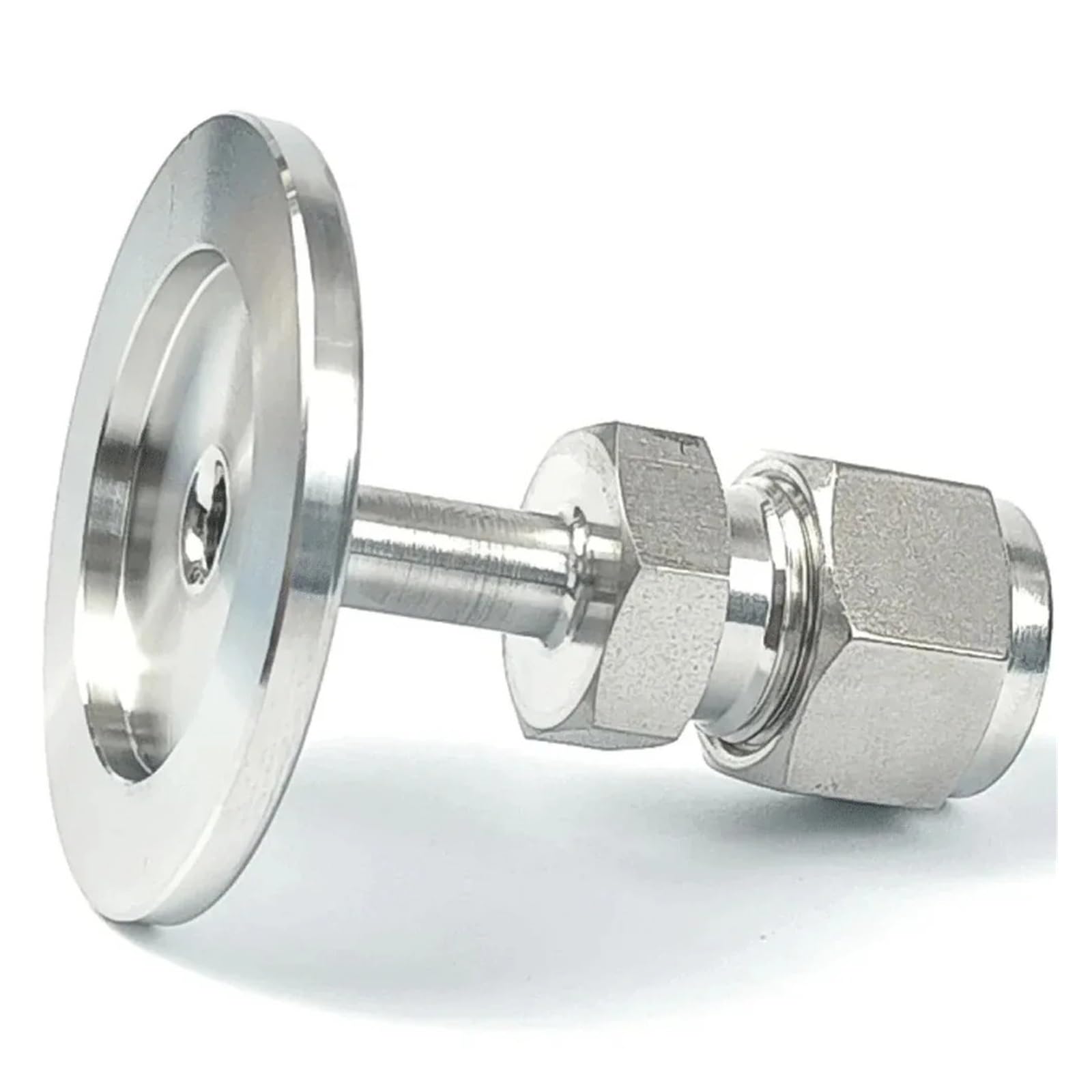 BIANMTSW Vacuum KF/NW16 To 8mm OD Tube Compression Union SUS316L Stainless Steel Pipe Fitting Coupler
