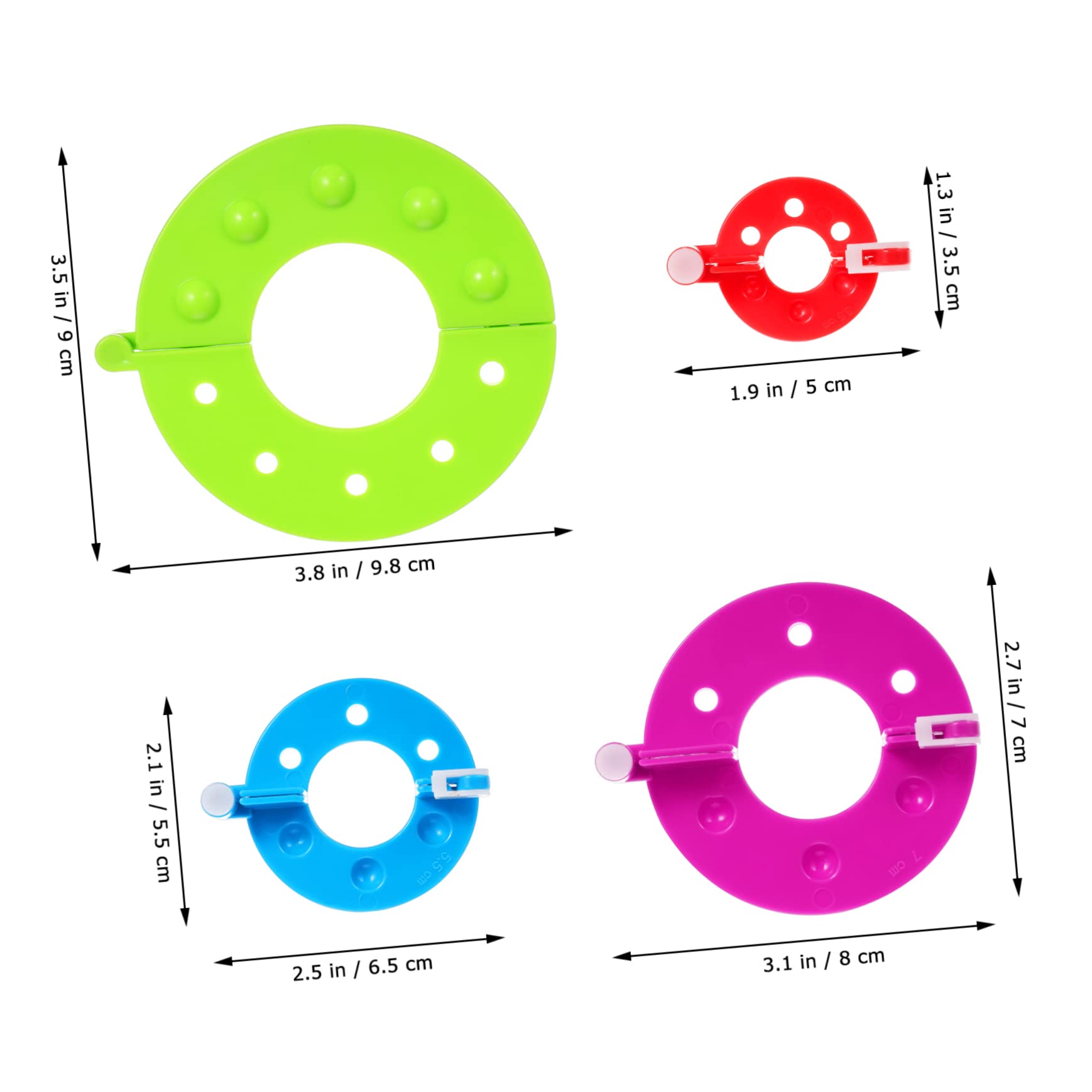 SEWACC Bastellwerkzeug Basteln Ball Stück Ball Maker Flusenwebutensilien Pompon Maker Werkzeug Kleiner Pompon Maker Pompon Maker Für Kinder Webwickler Großer Pompon Maker Flusen Pompon Quasten Aus