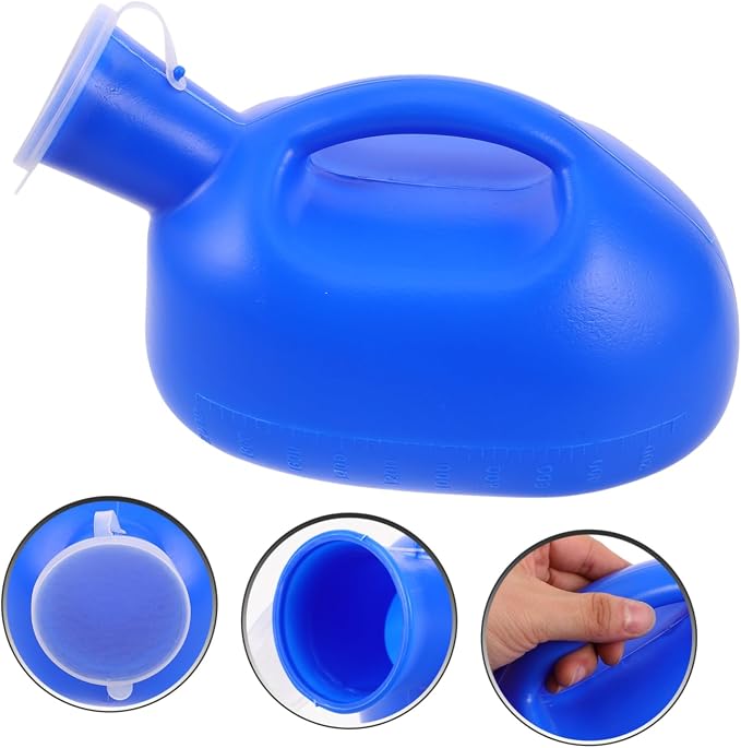 Botella urinaria portátil para hombres Beaupretty con tapa, diseño resistente a fugas, construcción duradera de plástico, ideal para acampar y situaciones de emergencia miniatura 9