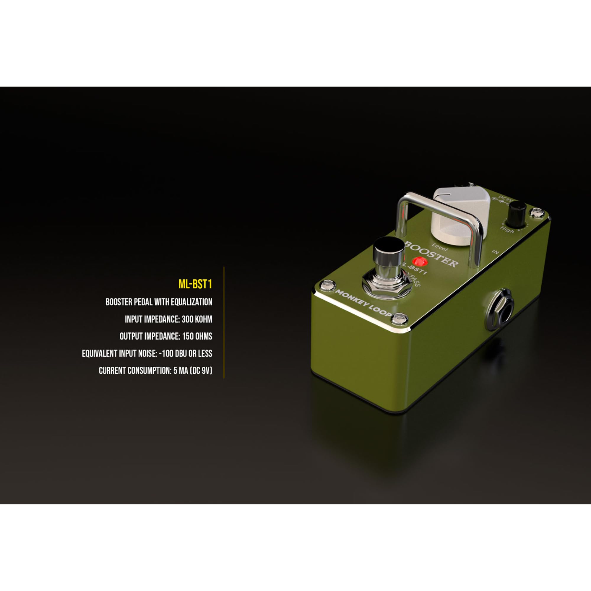 MONKEY LOOP ML-BST1 Pedal Efecto Booster para Guitarra