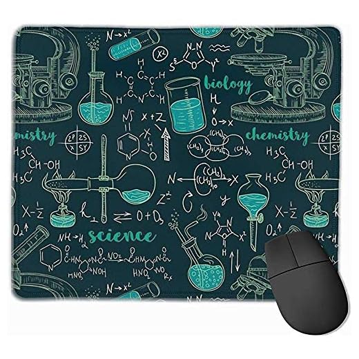 Alfombrilla Ratón Laboratorio De Química De Patrones Vintage Con Fórmulas Alfombrilla De Ratón Rectángulo Alfombrillas De Goma Antideslizantes Alfombrilla Para Accesorios De Oficina Computadoras