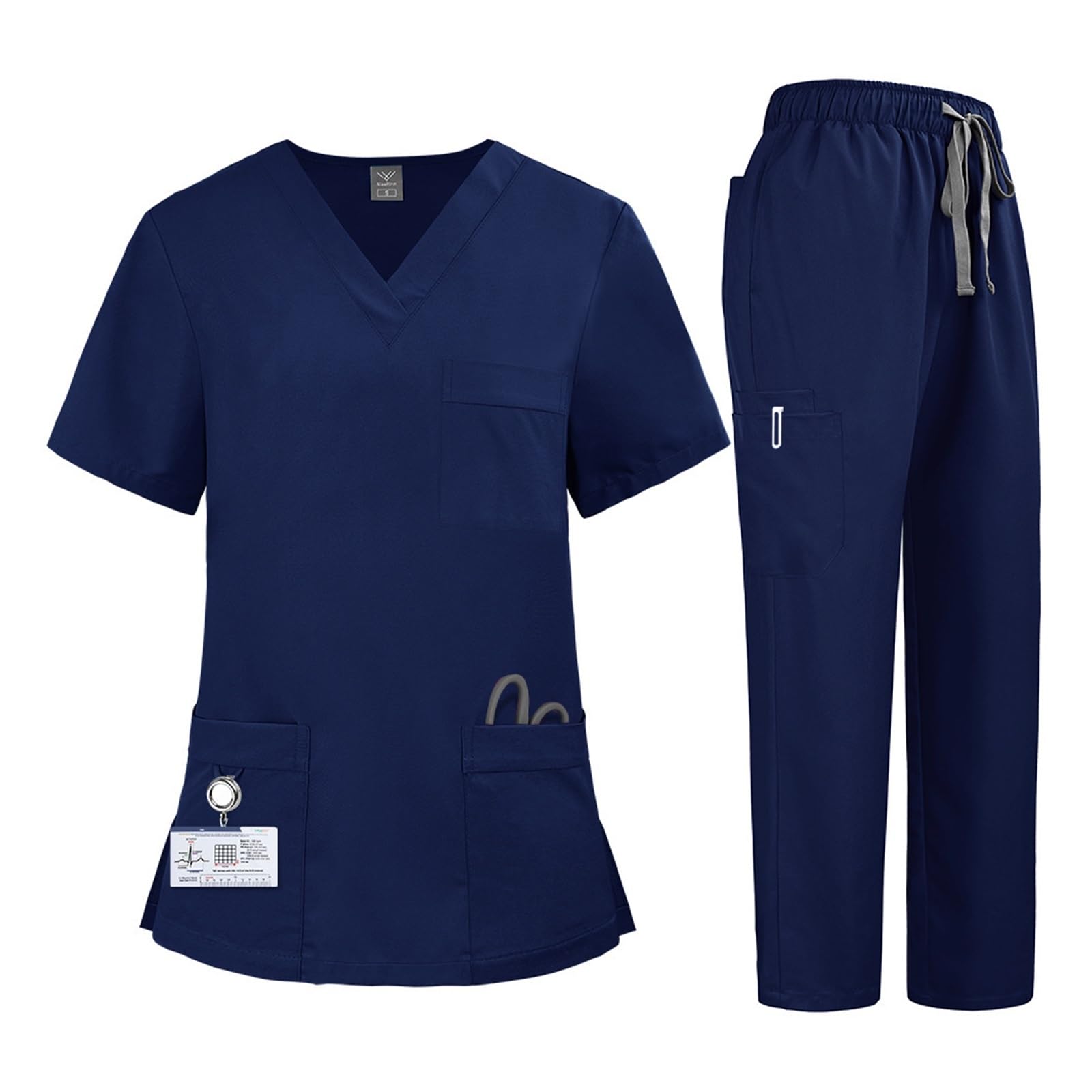 Uniforme Enfermera Conjunto de Dos Piezas Uniforme médico y enfermero Secado rápido for Hombres Mujeres