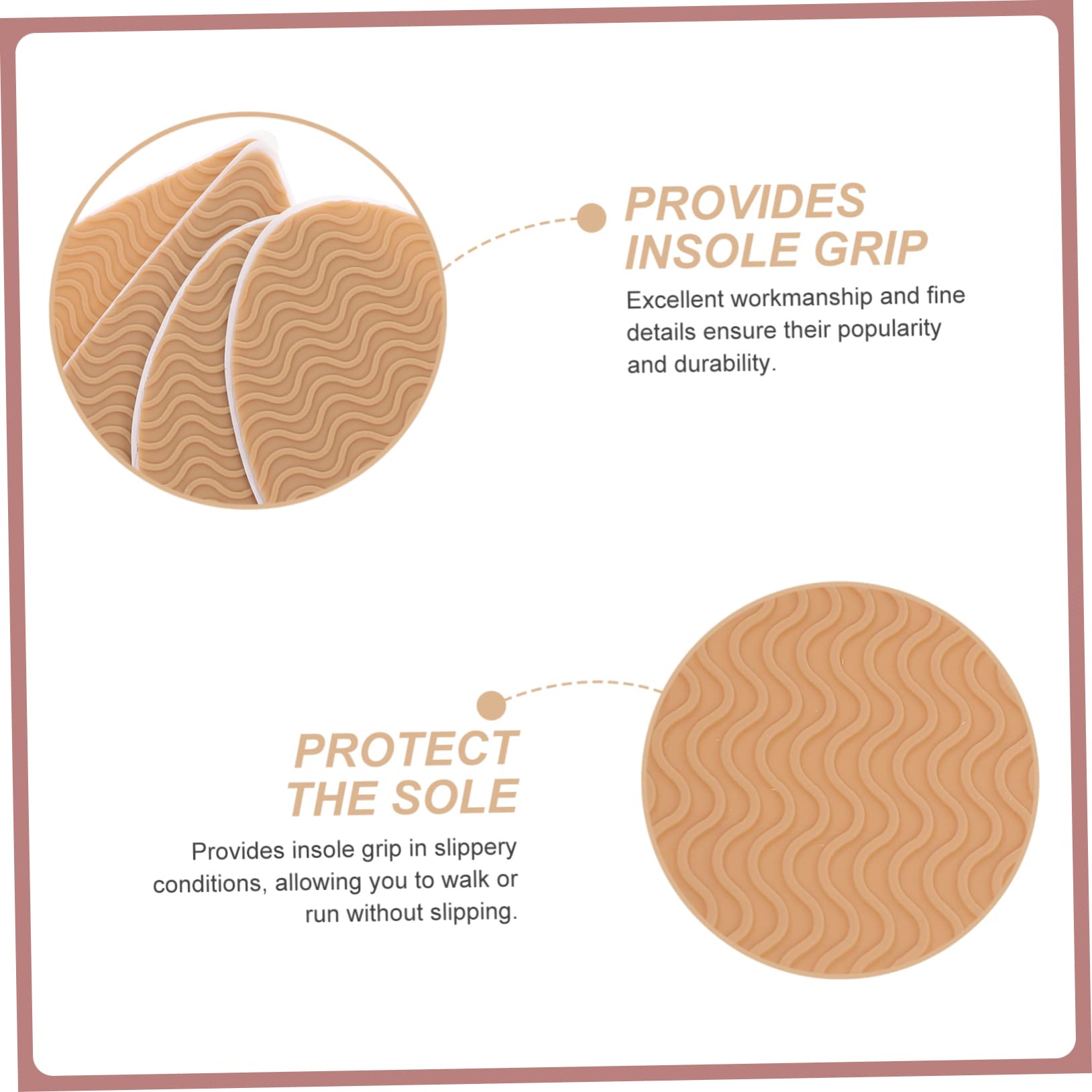 PACKOVE Adhesivos antideslizantes para zapatos antideslizantes pegatinas zapatos pegatinas antideslizantes súper pies walking pad protector de negras plantillas