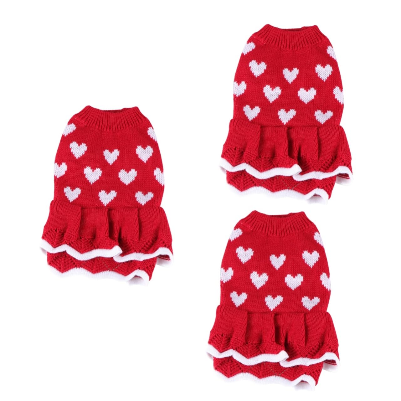 Pull rouge pour chien respirant et confortable, vêtement 3 pièces robe de protection