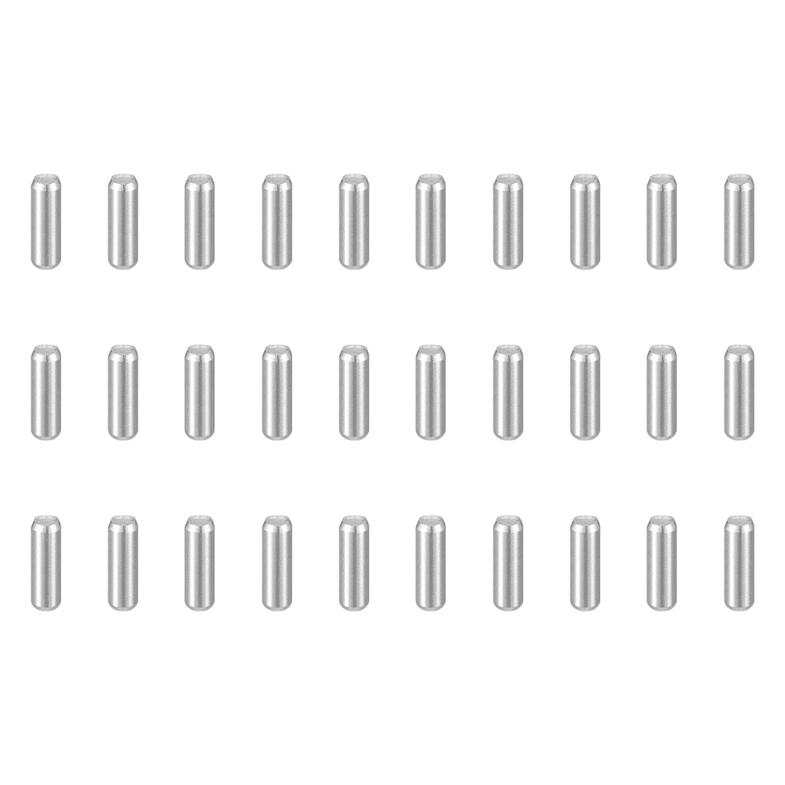 sourcing map 100pcs Dowel Pins M1.5(1.5mm) x 4mm 304 Stainless Steel Cylindrical Shelf Support Peg Pin Rod Fasten Elements for Metal Devices Wood Furniture DIY Installation, Silver