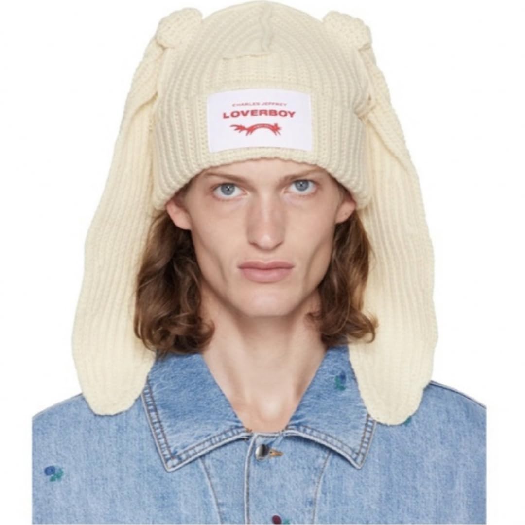 しゃっちょうさん LOVERBOY ニット帽　ホワイト Amazon.co.jp: ラバーボーイ?LOVERBOYニット帽?ビーニー?白 ホワイト