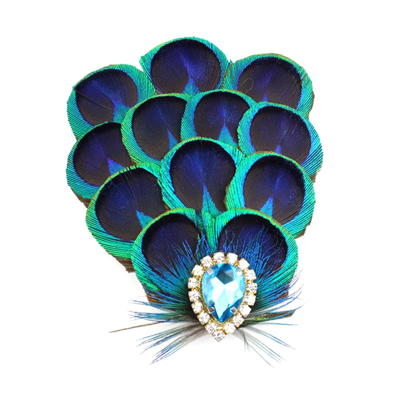 FOMIYES 3stücke Attractive Haarklammer Mit Pfauenfedern Kreatives Haaraccessoire Für Hochzeiten Und Partys Elegantes Und Leichtes Design Für Frauen Vintage-haarclip Für Besondere