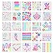 SOTOGO 25 Pcs Mixed Pattern Hollow Out Painting Stencils Square Shape Journal Stencil Plastic Planner Stencils for Painting on Wood/Journal/Notebook/Diary/Scrapbook DIY Drawing Template Stencil