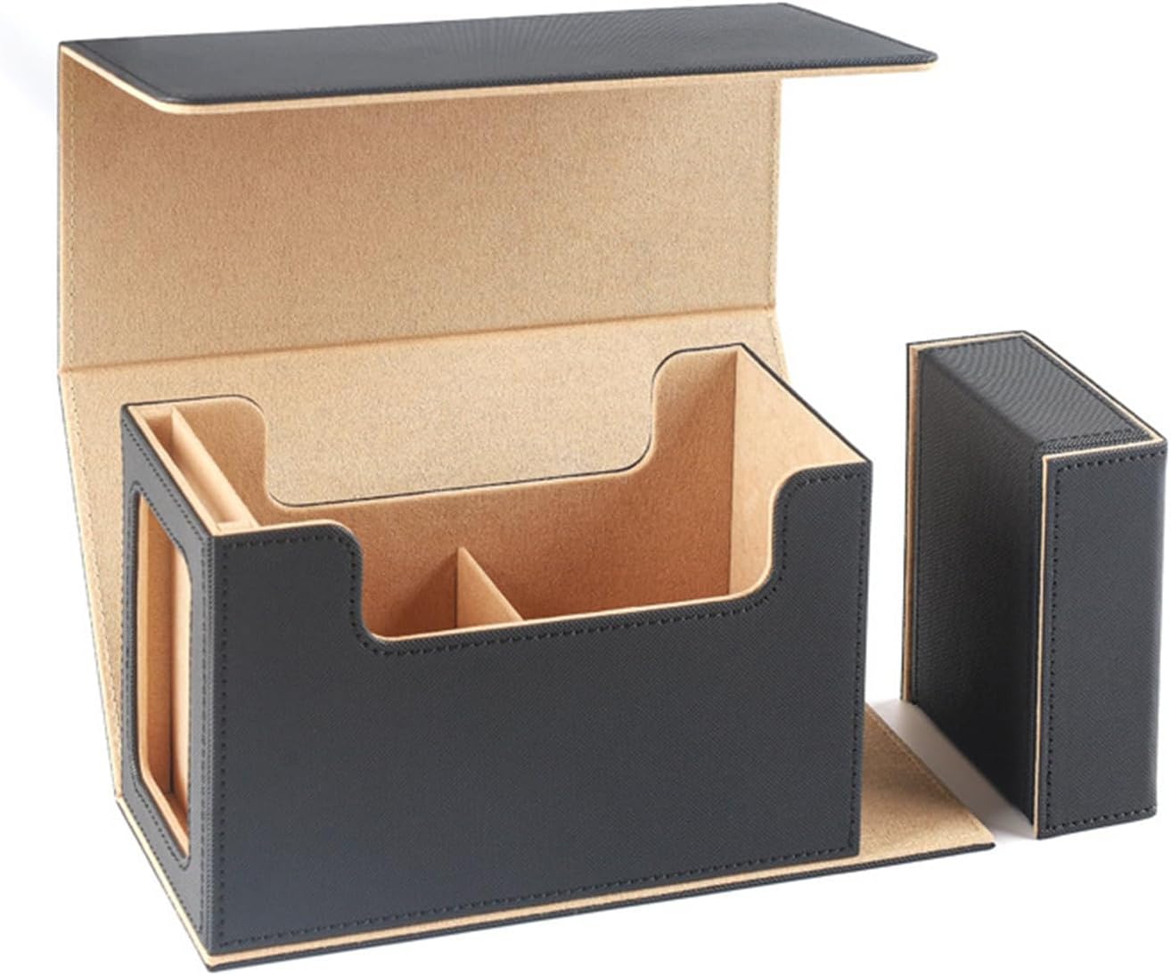 Trading Card PU Leather Gathering Toy Container With Dices Tray Storage Case Game Collectors Large Capacity Organizers