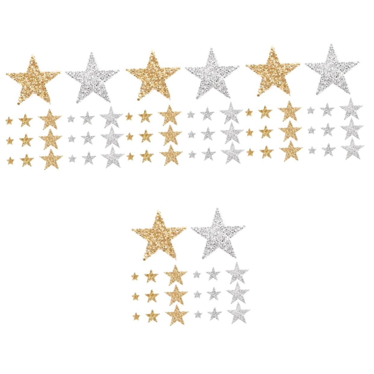 Operitacx 120piezas Parches Decorativos De Para Planchar Parches De Ropa Glitter Para Reparar y De Poliéster Para Manualidades y Accesorios De Vestuario