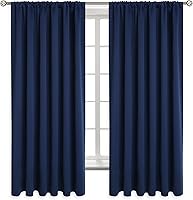 Vista 146 de Cortina opaca BGment con hueco por el que pasa la barra, 2 paneles