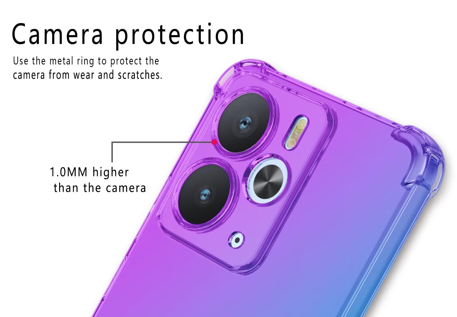 SEAHAI Cover per Realme 14 5G / Realme 14T 5G, Colore Gradiente Brillantini Fiore Motivo Design Ultra Sottile Morbido Silicone TPU Bumper Antiurto Custodia Donna Case Cover - Rosa