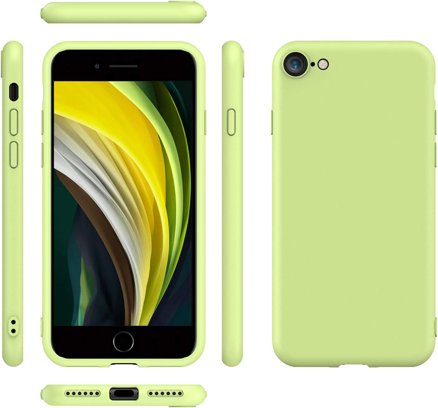 EasyAcc Case for iPhone SE 2022(3rd Gen)/ 2020(2nd Gen), iPhone 7/iPhone 8, Thin TPU Phone Cases, Protective Cover Compatible with iPhone 7/iPhone 8/iPhone SE 2020 - Green