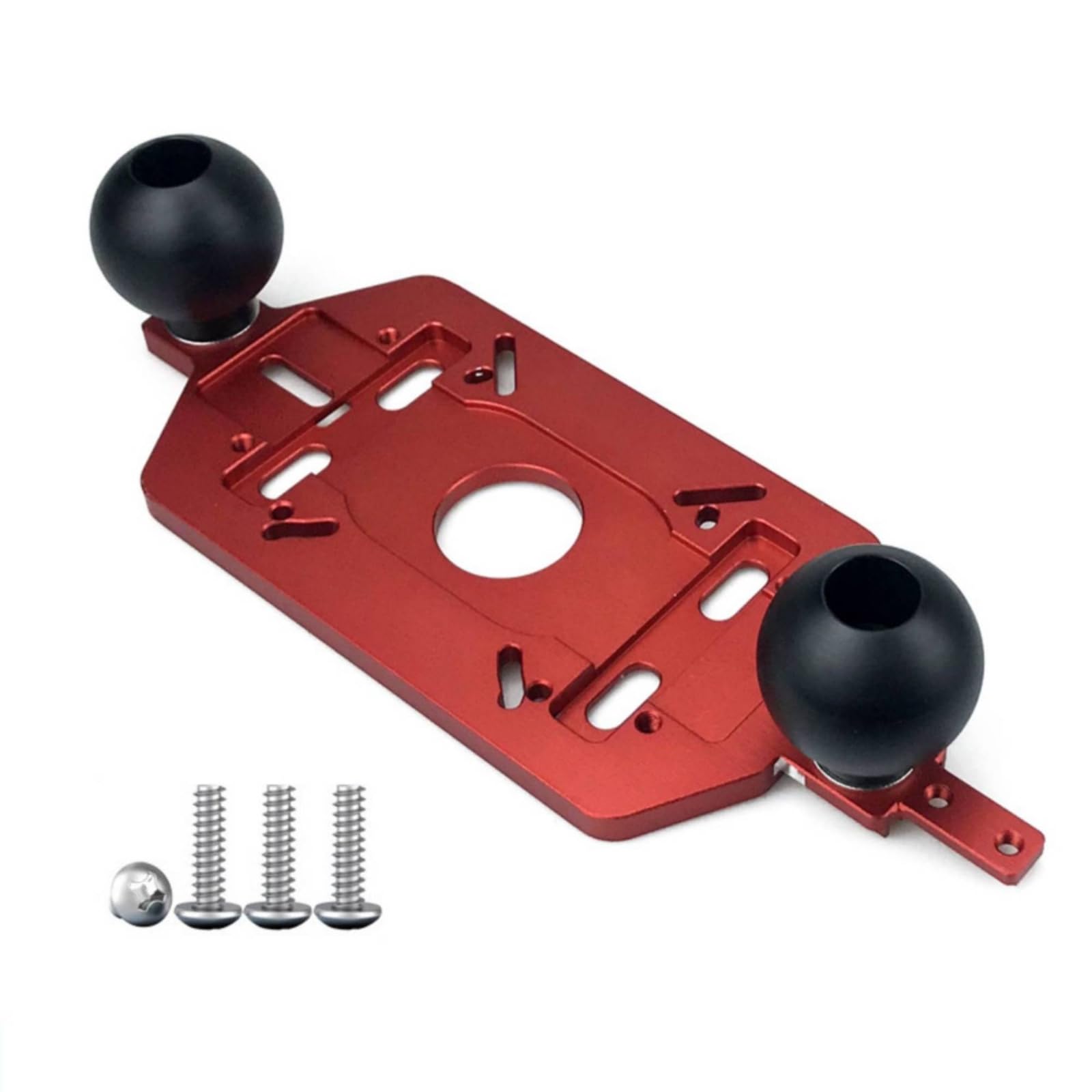 Ronyme Base de Fresadora para Madera Placa Soporte Fresadora Adaptación Recorte Guía Recta con Apertura Central Aluminio, Base De Enrutador Con Mango