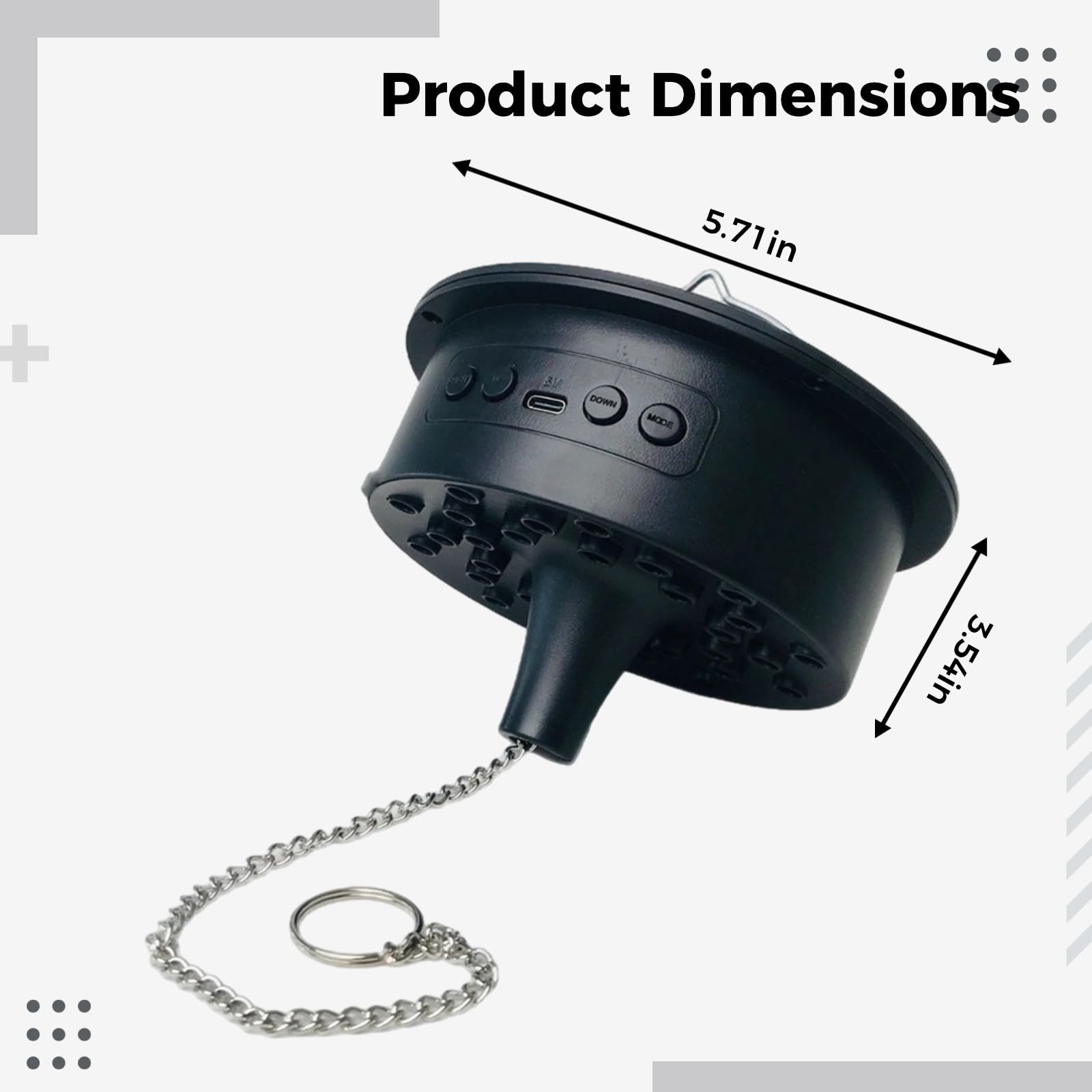 Boule lumineuse disco activée par le son, LED RVBW, alimentée par USB avec télécommande, chaîne de suspension de 25 cm, boule miroir de fête pour bar karaoké