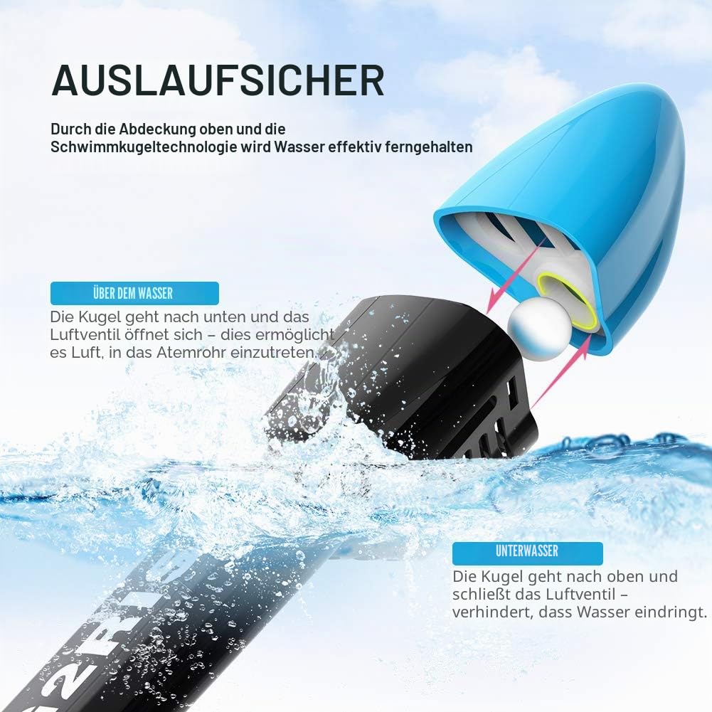 G2RISE® Schnorchelmaske, Tauchmaske, Faltbare CO2-sichere Schnorchel Vollmaske mit Kameraposition für Kinder und Erwachsene