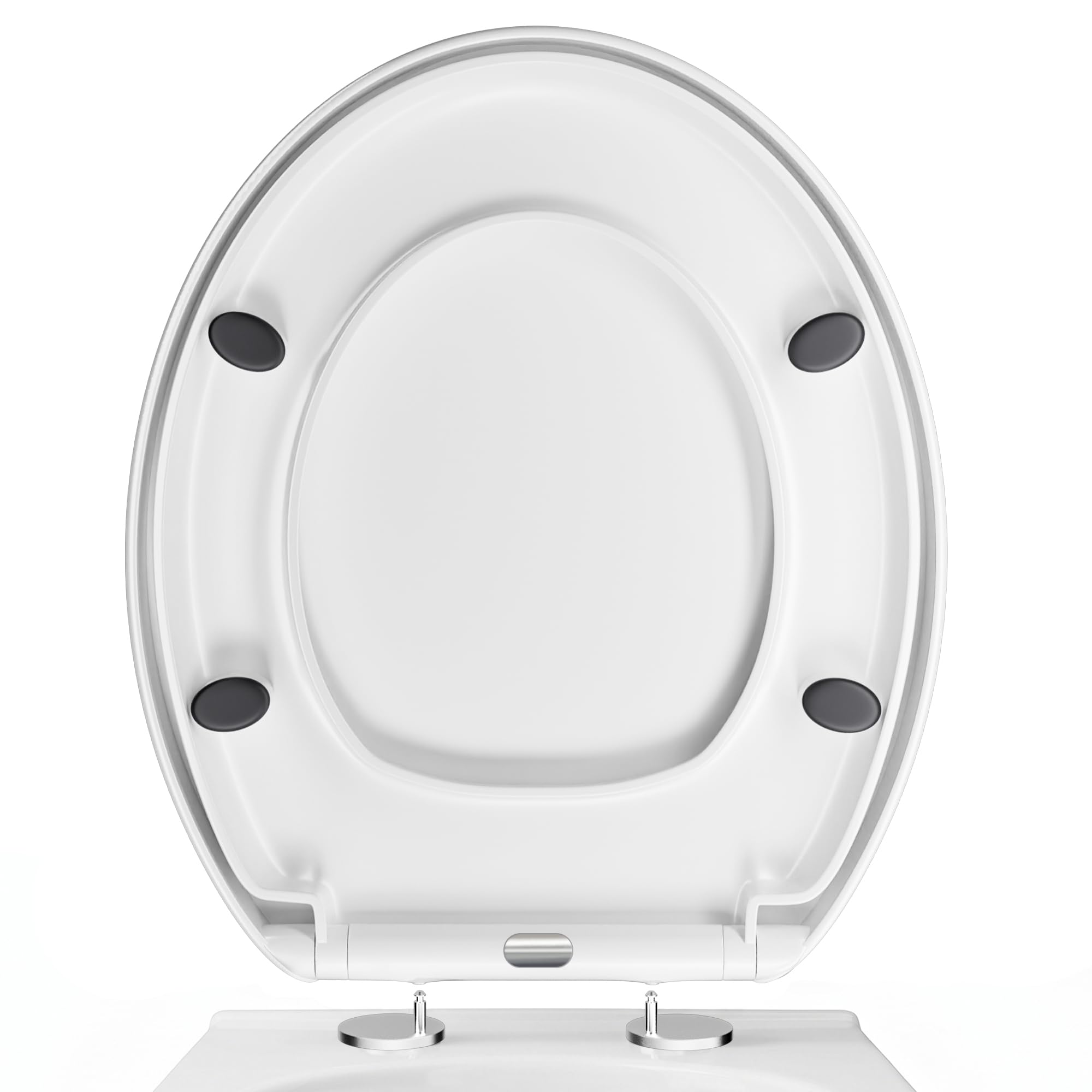 Vivo Quick Release Toilet Seat - Soft Close - Heavy Duty - Universal Fit - One Button WC - White