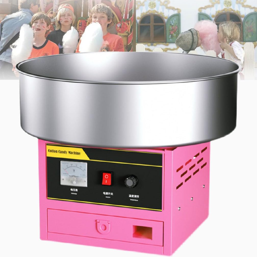 Macchina per Zucchero Filato, Macchina per Zucchero Filato, Macchina Elettrica per Zucchero Filato, Adatta per Feste di Compleanno, Festa dei Bambini e Giorno di Natale,Pink