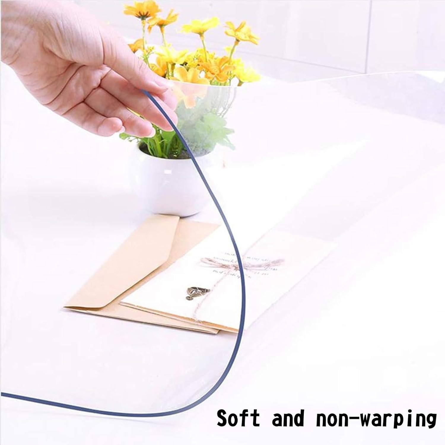 Clear Desk Chair Mat for Hardwood Floors Non Slip Waterproof Abrasion and Stain Resistant Various 1.5mm Thickness Car Protector Plastic Tablecloth,1.5mm-130x240cm