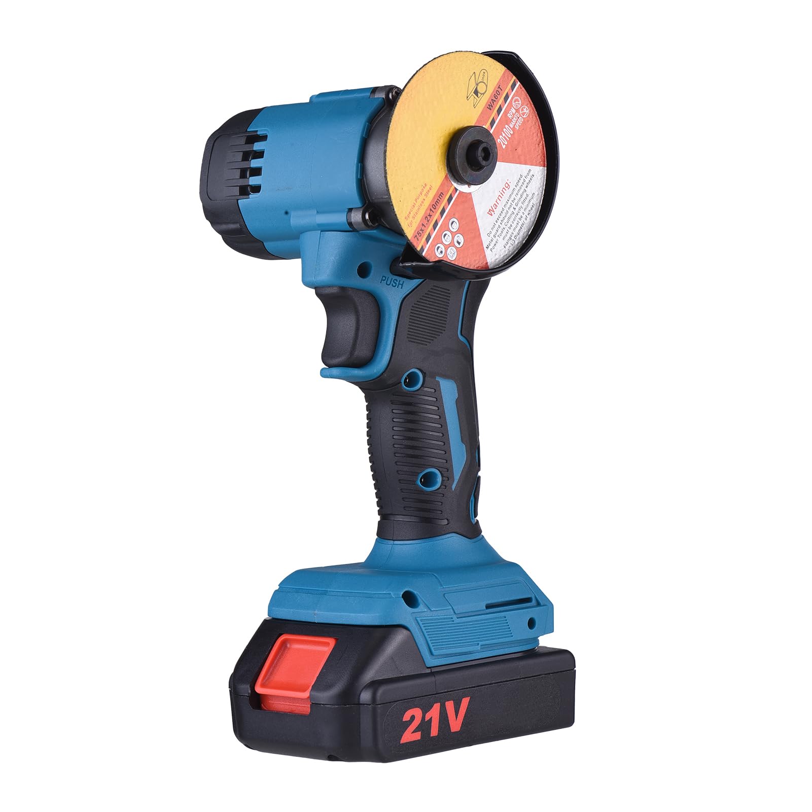 Smerigliatrice Angolare a Batteria, 3 Pollici, 20 V, Kit Doppia | Strumento di Taglio, Utilizzo di Piastrelle in Metallo e Legno, Alloggiamento in Plastica, Dissipazione del Calore,
