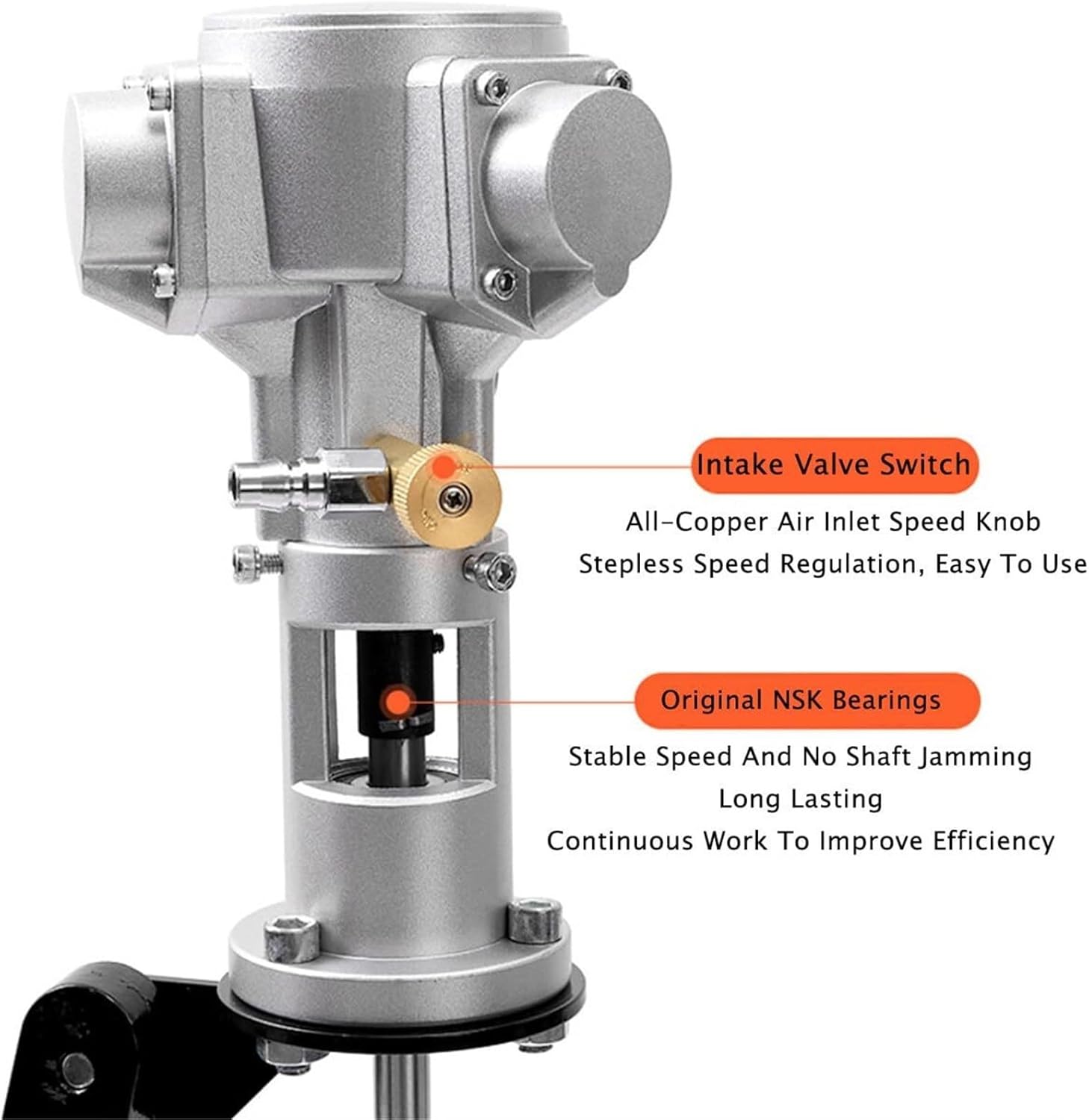 Paint Stirring Machine,Power Air Agitator Machine Paint Mixer,1/2 HP Liquid Paint Mixer Stirring Pneumatic Industrial Shaker