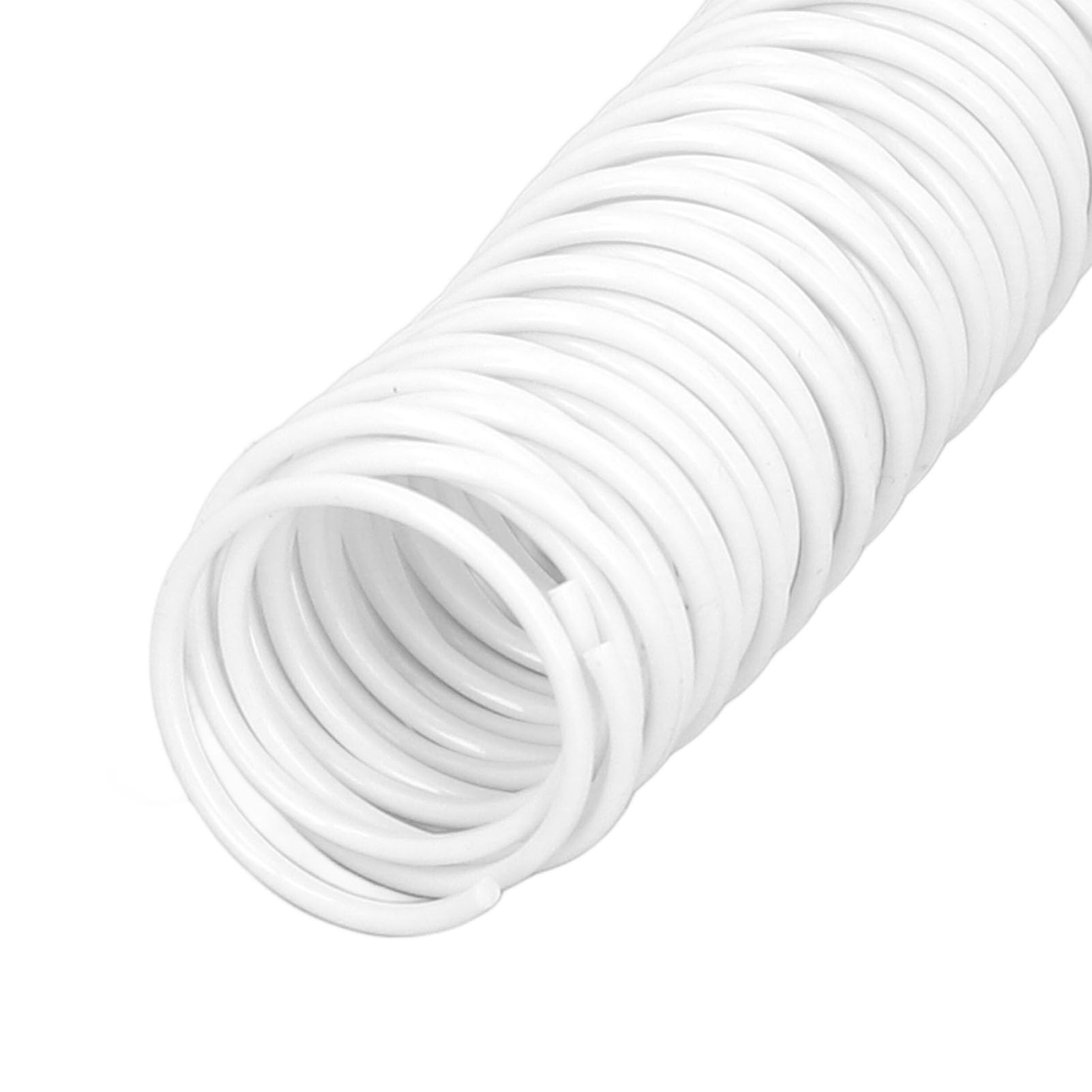 Bobine di rilegatura carta A4 da 35 pezzi, bobina di rilegatura a spirale 48 anelli, dorsi in filo di plastica a spirale con diametro di 25,4 mm, bobine di rilegatura con passo (Bianca)