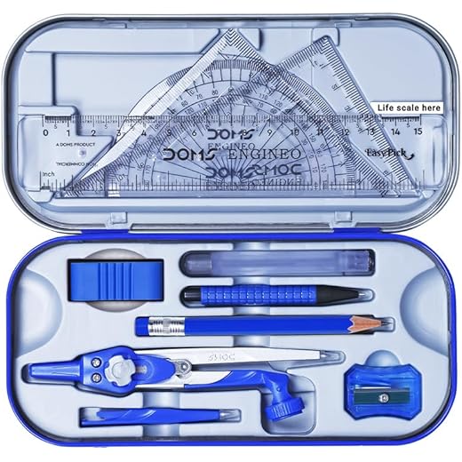 DOMS Geometry Box + Drawing Instrument 2 in 1