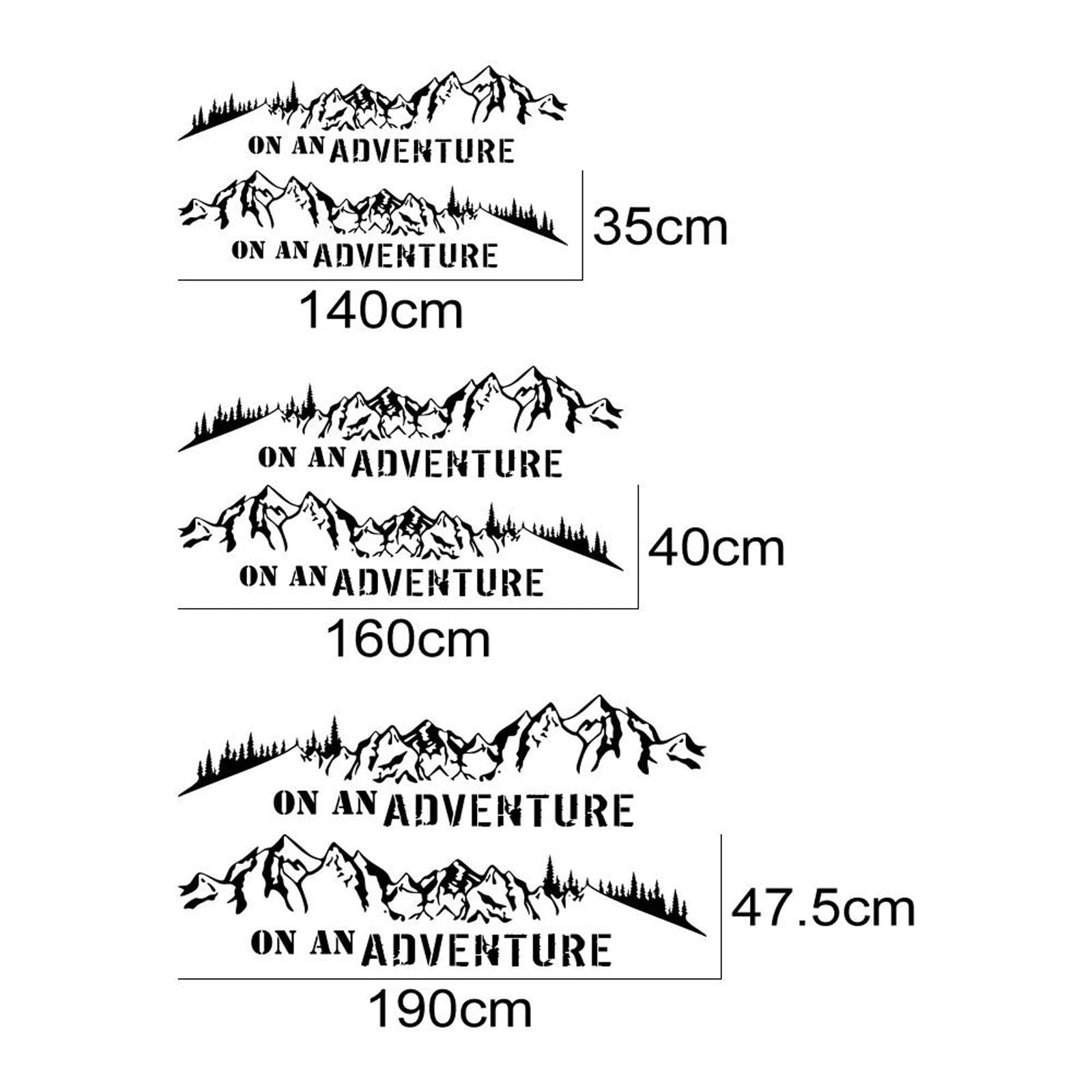 Adesivi per Auto Forest Mountain Body Adventure Decalcomanie in Vinile, Adatti per Camper, furgoni per Cavalli, roulotte, Camper, Accessori