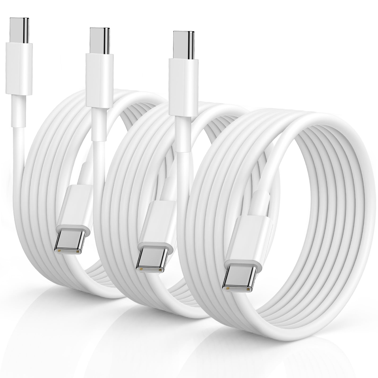 USB C auf USB C Kabel 2M,iPhone 15 Ladekabel 60W 3Pack,Type C to C Schnellladekabel für Apple iPhone 15 Plus/Pro/Pro Max/iPad Pro 12.9/11/10.9 inch 5/4/3th/Mini/Macbook