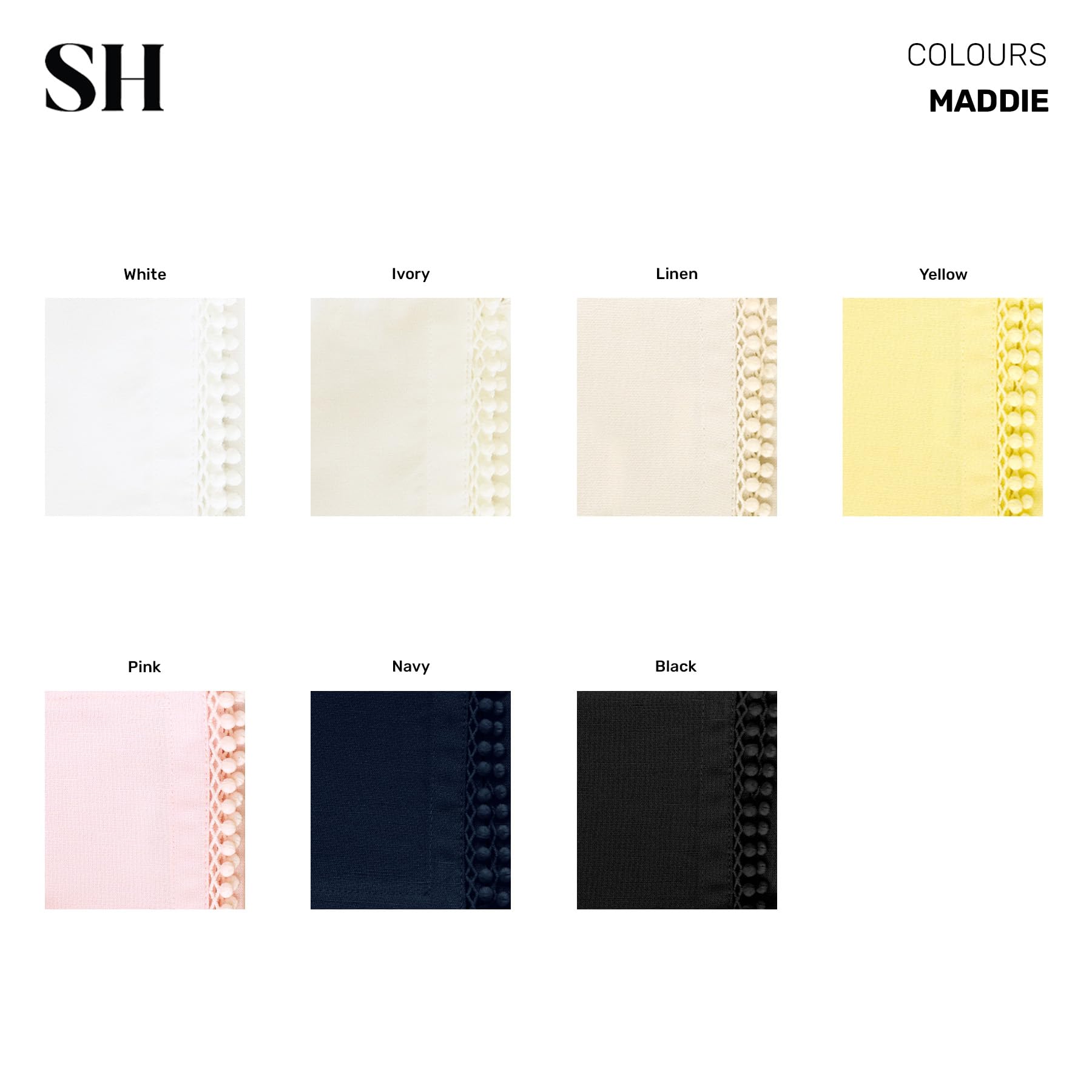 Solino Home Maddie - Juego de 4 servilletas decorativas de tela blanca de lino y algodón de 20 x 20 pulgadas para primavera, Pascua, tela lavable a máquina, color blanco