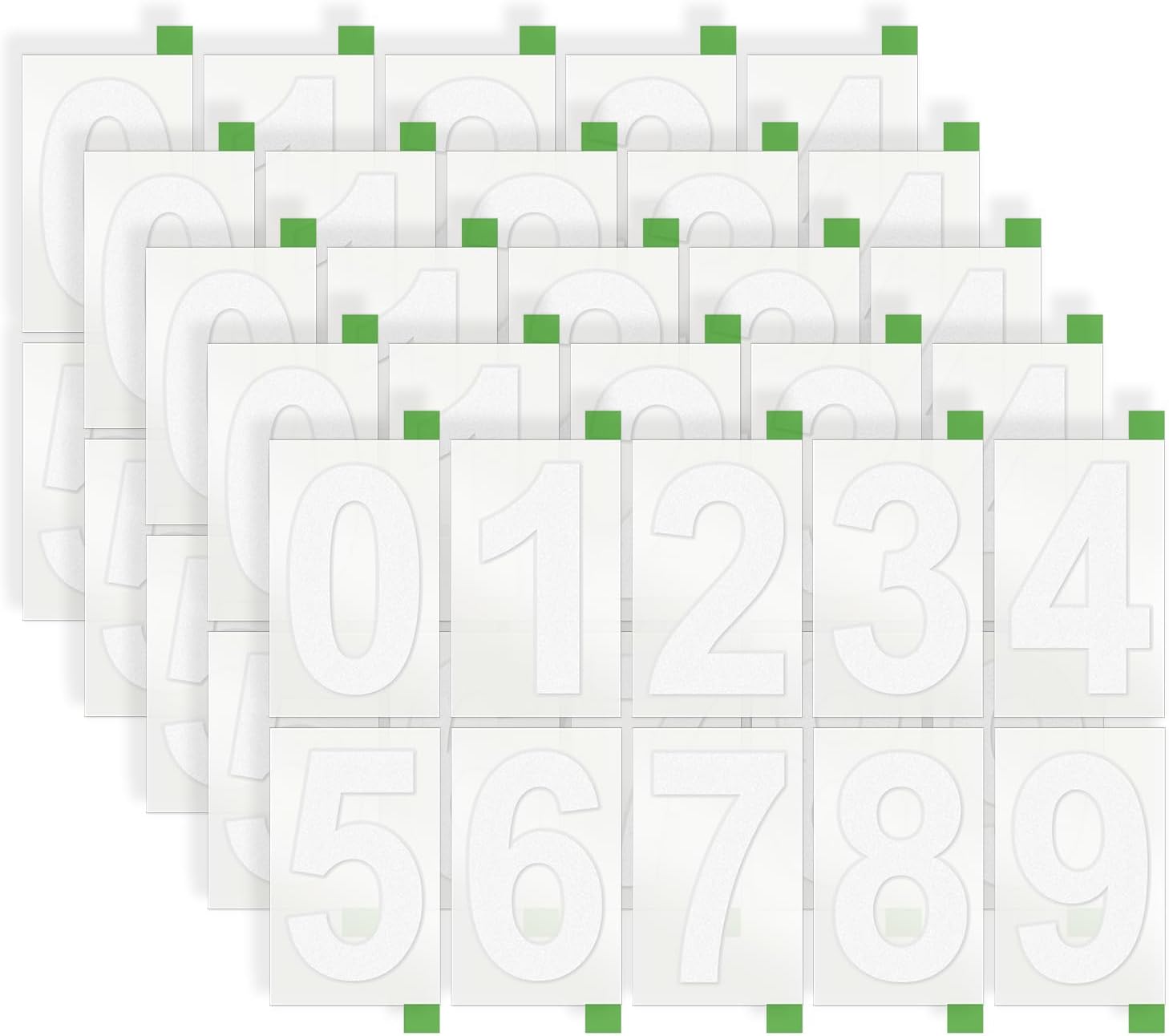 Reflective Mailbox Numbers Sticker Decal Die Cut Classic Style Vinyl Waterproof Number Self Adhesive (Reflective White, 2 Inch)