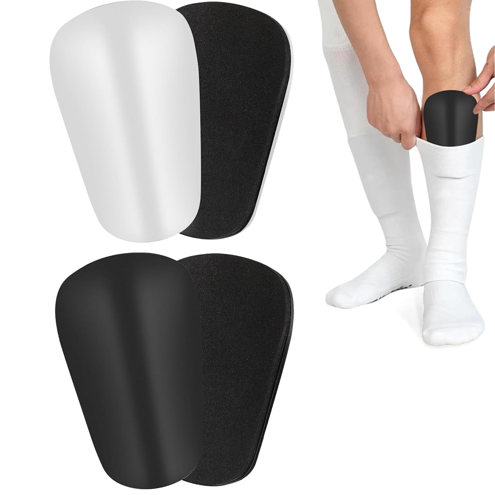 2 Stück Schienbeinschoner Kinder 10x6cm - Fußball Schutz Für Jungen & Mädchen