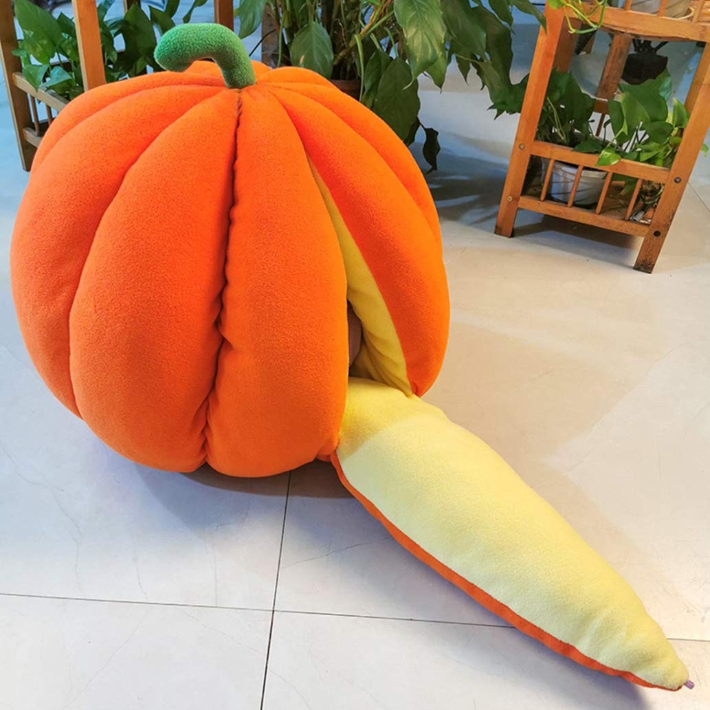 Amazon | ペットハウス ドーム型 L かぼちゃ型 猫 犬 ペットベッド