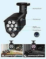 Vista 8 de Tonton Paquete de 2 iluminadores LED IR gran angular, 8 LED de 90 grados, 100 pies, luz de inundación infrarroja infrarroja, compatible con cámaras