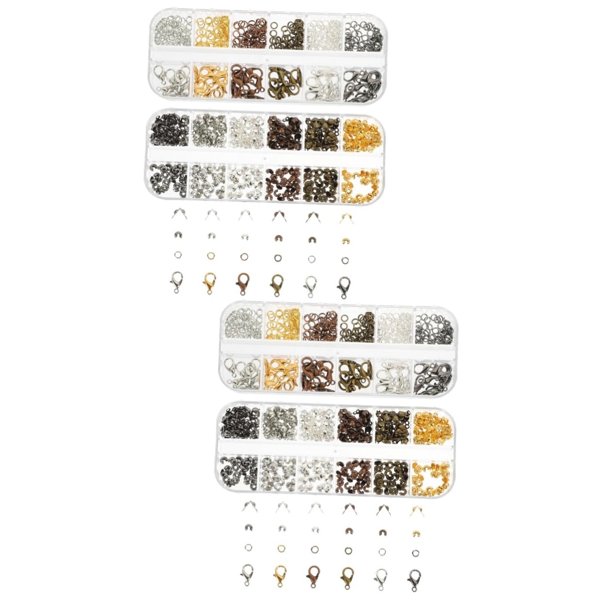 1564pezzi Accessori Per Creazioni Di Gioielli Con Chiusure Moschettone Colori Forniture Per Collane e Perline Materiali Affidabili Per Realizzare Bijoux Unici